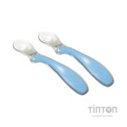 Набір дитячого посуду Nuvita силіконових ложечок Easy Eating 6м + 2 шт. блакитних (NV8480COOLBLUE)