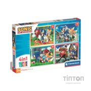 Пазл Clementoni 4 в 1 Sonic, 12,16,20 та 24 елементи (21522)