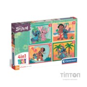 Пазл Clementoni 4 в 1 Stitch, 12,16,20 та 24 елементи (21745)