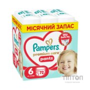 Підгузки Pampers Premium Care Pants Розмір 6 (13-19 кг) 72 шт (8006530320139)