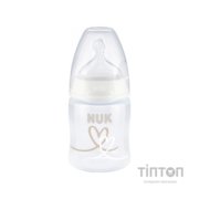 Пляшечка для годування Nuk First Choice Plus Серця 150 мл Бежева (3952402)