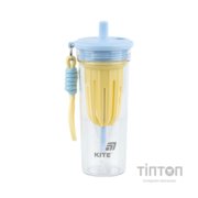 Пляшка для води Kite 650 мл, жовто-блакитний (K25-1219-3)