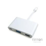 Порт-реплікатор Extradigital USB Type-C to VGA/USB 3.0/Type-C (0.15m) (KBV1690)