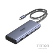 Порт-реплікатор Ugreen Dock CM498 USB3.2 Type-C ->2xUSB-A 3.2/2xUSB-C 3.2 10Гбіт/с/ 2xHDMI 4K60Гц/PD 100W (45379)