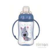 Поїльник-непроливайка Canpol babies Cute Animals Собачка з м'яким носиком і ручками 320 мл (56/512_blu)