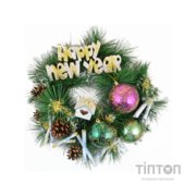 Прикраса декоративна YES! Fun вінок Happy New Year 15 см (904321)