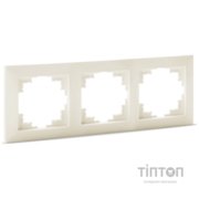 Рамка SVEN Comfort SE-60003-C тримісна кремова UAH