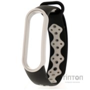 Ремінець Mijobs Mi Band 5 - Silicon SPORT Black/Grey