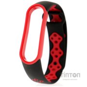 Ремінець Mijobs Mi Band 5 - Silicon SPORT Black/Red