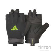 Рукавички для фітнесу Adidas Essential Training Gloves ADGB-15000GN чорний, зелений XS (885652027731)