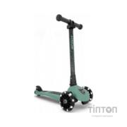 Самокат Scoot&Ride Highwaykick-3 колеса з підсвіткою сіро-зелений (SR-96345)