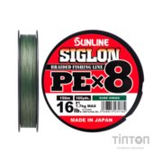 Шнур Sunline Siglon PE х8 300m 1.5/0.209mm 25lb/11.0kg Dark Green (1658.10.44)