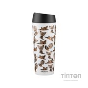 Термокружка Ardesto Coffee Time Animals Yorkie 450мл, нержавіюча сталь, сіро-бежевий (AR2645YT)