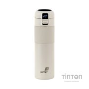 Термокружка Kite 1227 з термодатчиком 450 мл бежевий (K25-1227-1)