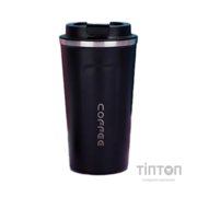 Термокружка Merlion MugCoffe 500 мл з відкидною кришкою, чорна (MugCoffe-500Black)