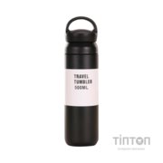 Термос Merlion Travel Tumbler 500 мл, подвійна кришка з ручкою, чорний (SUS304-500Black)