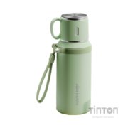 Термос Merlion з чашкою та ситечком 0,6 л, зелений (TermTea-600Green)