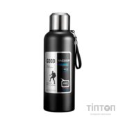 Термос Merlion з ситечком та чашкою 0,6 л, чорний (ZK-127-600Black)