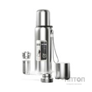 Термос Merlion з ситечком та чашкою 1,5 л, сталевий (ZK-127-1500Grey)