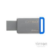 USB флеш Kingston 64GB USB 3.1 DT50 сірий