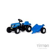 Веломобіль Rolly Toys Трактор з причіпом rollyKid NEW HOLLAND cиній (013074)