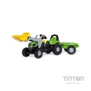 Веломобіль Rolly Toys Трактор з причіпом та ковшем rollyKid Deutz-Fahr 5115 G TB (023196)
