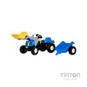 Веломобіль Rolly Toys Трактор з причіпом та ковшем rollyKid NEW HOLLAND (023929)