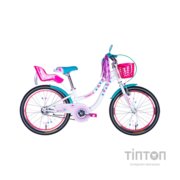 Велосипед Formula 20" Kid FLOWER PREMIUM BH рама-10" ST 2026 білий з рожевим та бірюзовим (OPS-FRK-20-244)
