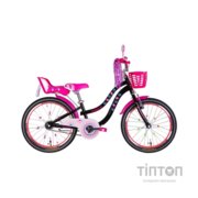 Велосипед Formula 20" Kid FLOWER PREMIUM BH рама-10" ST 2026 чорний з рожевим (OPS-FRK-20-242)