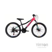 Велосипед Space 24" AURORA DD FR рама-12" ST 2026 рожево-чорний (OPS-SP-24-076)
