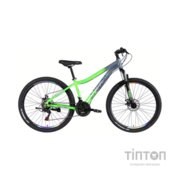 Велосипед Space 27.5" LYRA DD FR рама-15" AL 2026 сріблясто-зелений (OPS-SP-27.5-096)