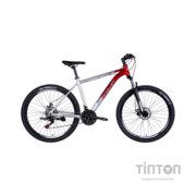 Велосипед Space 27.5" PHAETON DD FR рама-19" AL 2026 сріблясто-червоний (OPS-SP-27.5-085)