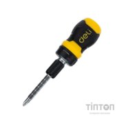 Викрутка Deli PH2 + SL6 з тріскачкою (EDL626010)