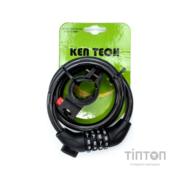 Замок велосипедний Ken Tech FSK-102.705 Code 12mm x 1000mm Black (LCK-044)