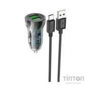 Зарядний пристрій HOCO Z47 set (Type-C) 2xUSB Transparent black (6931474782250)