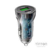 Зарядний пристрій HOCO Z47A USB-A/Type-C Transparent black (6931474782274)