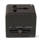 Зарядний пристрій PowerPlant Международный адаптер 220В + 2*USB max2.1A (DV00DV5067)